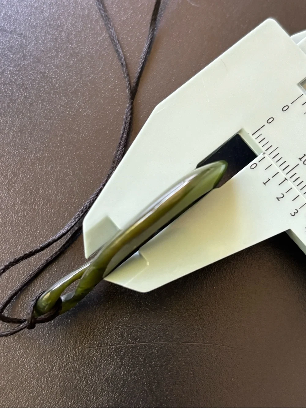 Genuine Green Maori New Zealand Jade Pendant on Black Cord Necklace